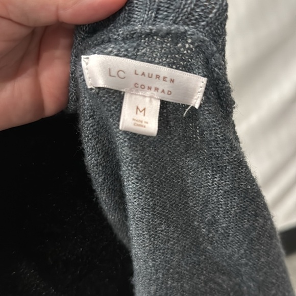 Gray Ruffled Women's Sweater - Picture 3 of 4